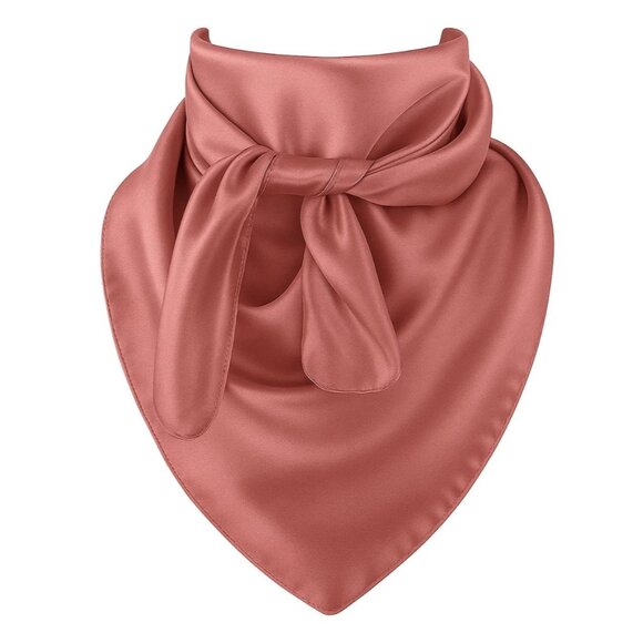 Pink Wild Rag Large Scarf 35x35" Satin Western Accessory Cowgirl or Cowboy - Picture 1 of 9